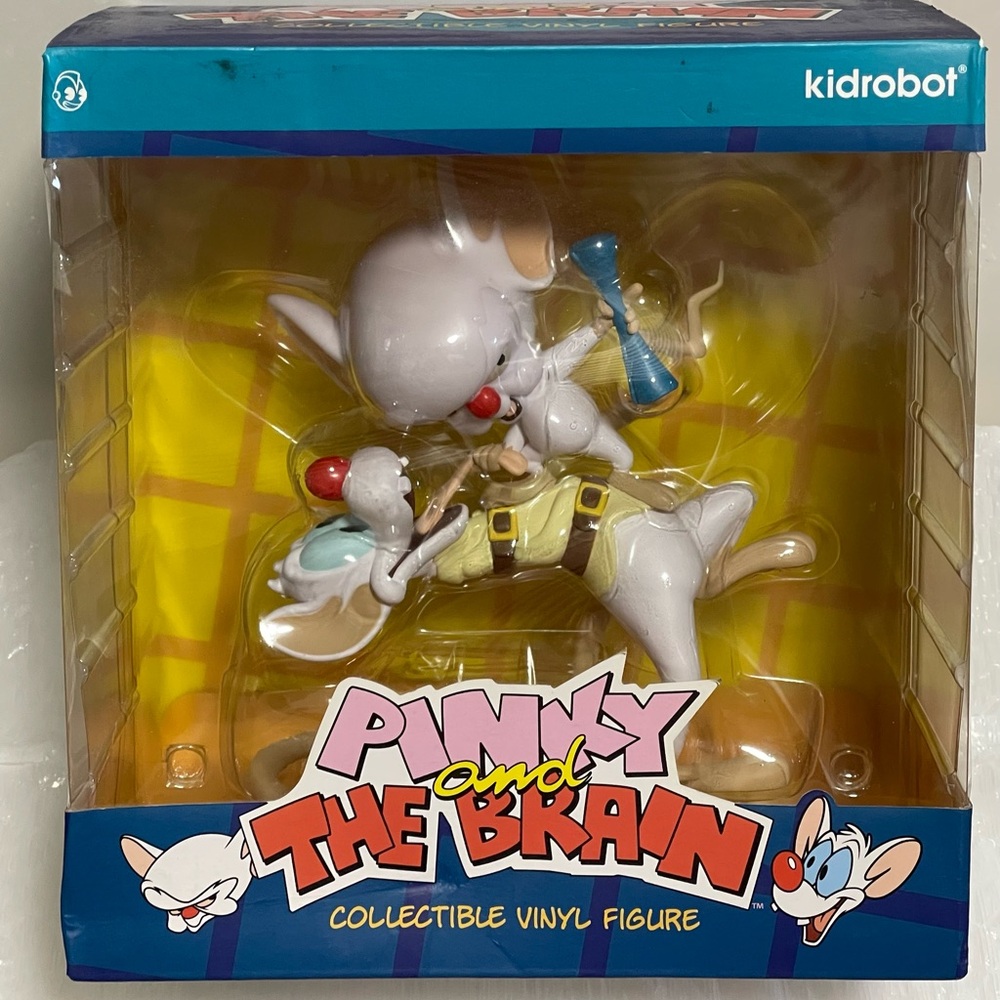 Pinky and The Brain Collectible Vinyl Figure - White and Blue